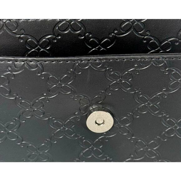 Nine West Top Handle Bag Black Embossed Logo 9x8 - Picture 7 of 7